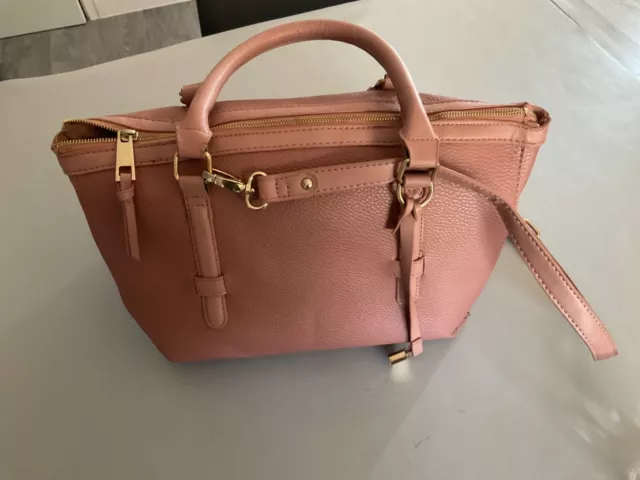 Accessorize Casual Shoulder/ Hand Bag - Dusty Pink Faux Leather