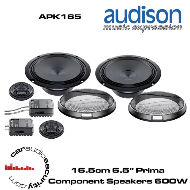 Audison APK165 - 16.5cm 6.5" Prima Component Speakers 600 Watts Total Power