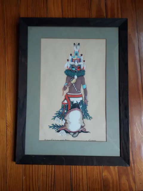 Hopi Native Painting: Niman Kachina by Kyrate Tuvahoema - silkscreen print