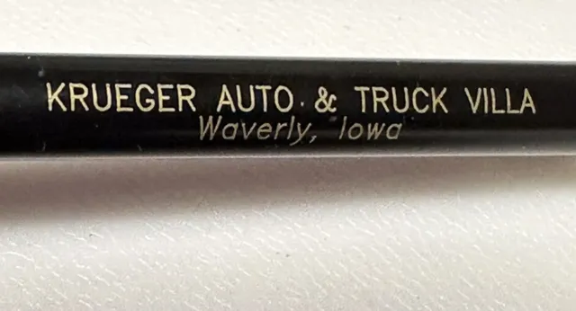 Vintage Waverly Iowa Krueger Auto Truck Villa Plymouth Dealership Car Dealer Pen