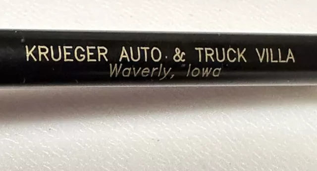 Vintage Waverly Iowa Krueger Auto Truck Villa Plymouth Dealership Car Dealer Pen