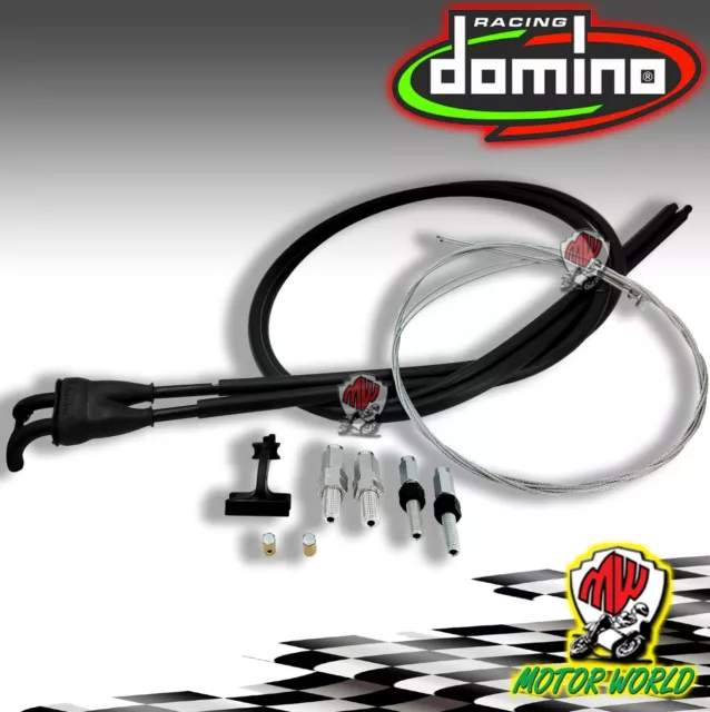 DOMINO COMANDO GAS ACCELERATORE RAPIDO CAVI UNIVERSALI per TUTTE le MOTO ENDURO