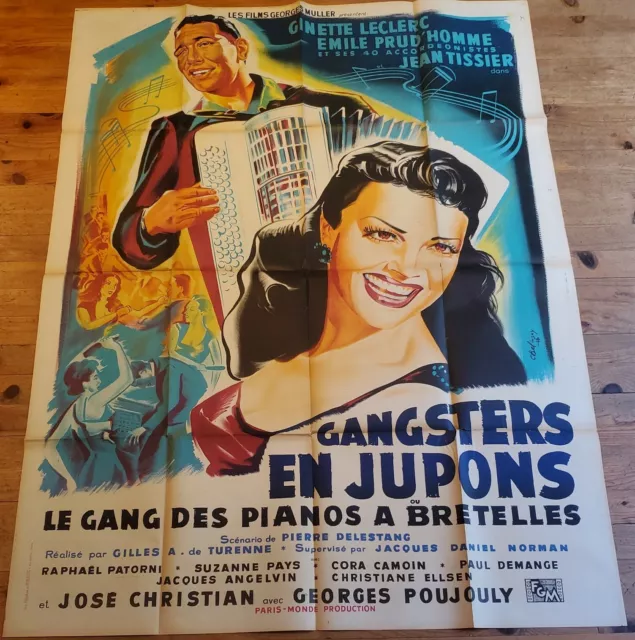 Affiche originale GANGTERS EN JUPONS tbe 120X160