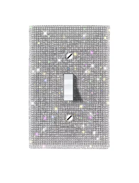 Bling Rhinestone Wall Switch Single Toggle Plate Cover