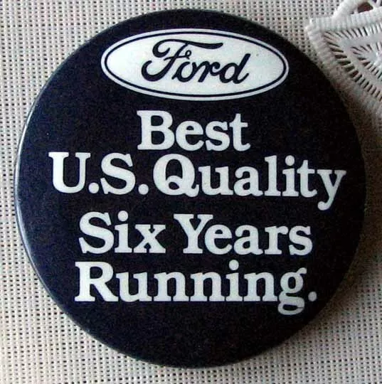 NOS FORD ADVERTISING BUTTON or PIN PRISTINE L@@K #B956