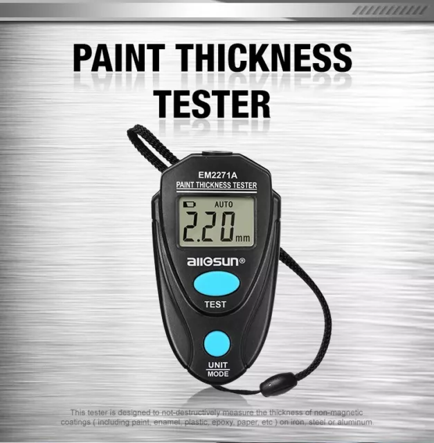 Car Painting Thickness Automotive Digital Tool Gauge Coating Tester 2.2mm/86mil 2