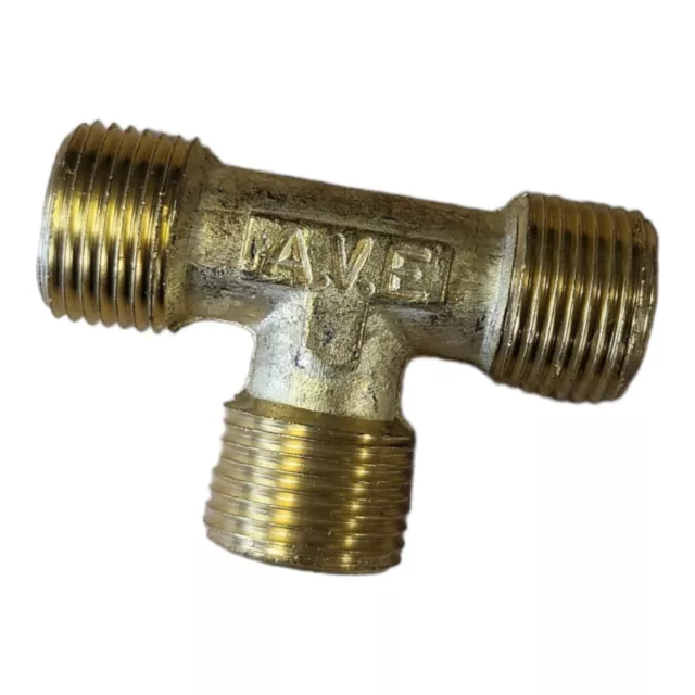 1/2 BSP Male Threaded 3 Way Cross Coupler Adapter Connector Pipe Fitting Brass