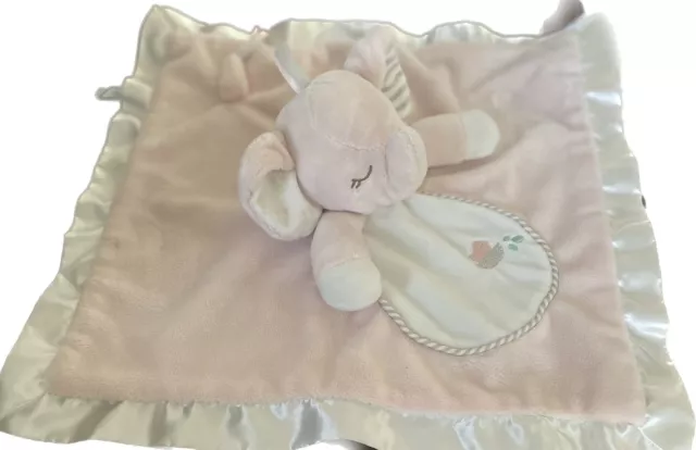 Douglas Baby Lil Snugglers Security Blanket Lovey Pink Elephant Soft Satin Trim 2