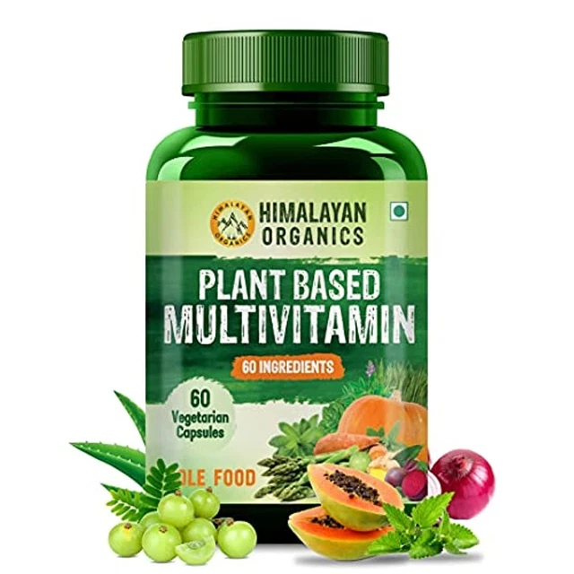 Himalayan Organics Plant Based Multivitamin(60+ Ingredients) for Immunity 60 Cap