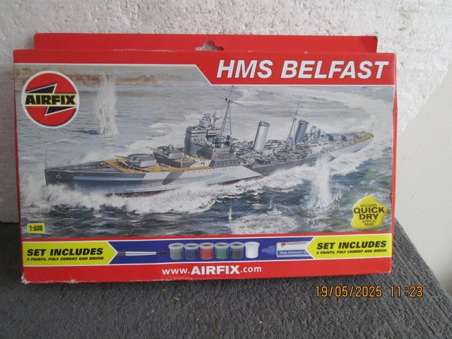Airfix ARX-3204 Modellino Nave HMS Ajax &ndash; Scala 1/600, Kit Da Montare
