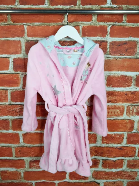 Girls Nightwear Age 3-4 Years Bhs Pink Fleece Dressing Gown Robe Lounge 104Cm