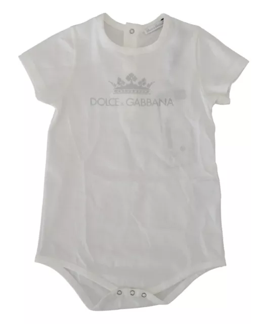 DOLCE & GABBANA Baby T-shirt Pullover White Cotton Crown s. Tag 12-18months