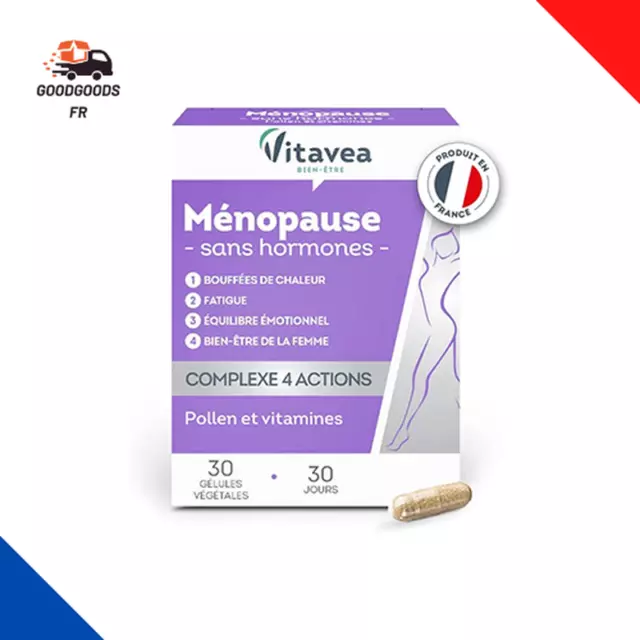 Vitavea - Complément Alimentaire Ménopause Sans Hormones 30 Gélules