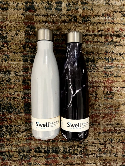 Genuine S'well Swell Stainless Steel Insulated Water Bottles 2x NEW LOT 17oz
