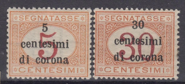 ITALY - 1918 TRENTO e TRIESTE - Sass. Tax 1+4 Super Centered cv 210$ MNH**