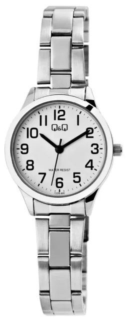 Damen Armbanduhr Frauen Uhr Edelstahl Analog Quarz Watch 3 ATM Q&Q by Citizen