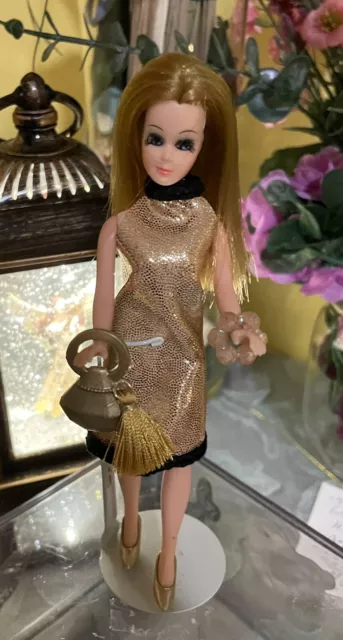 Vintage topper Dawn Doll In Custom Gold Outfit  S11A Head HTF