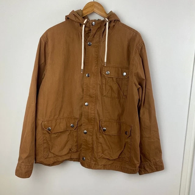 OLD NAVY SIZE Large Cotton Anorak Utility Jacket Teddy Brown