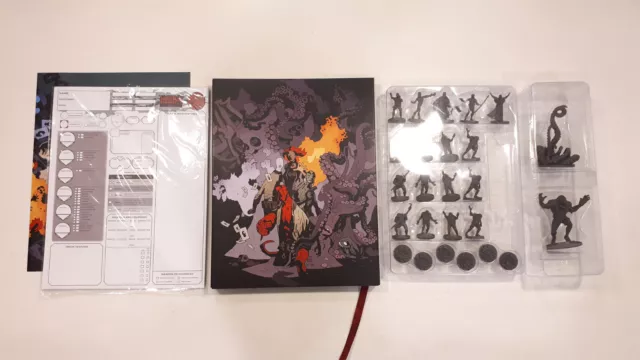 Hellboy RPG Kickstarter Role Playing Game Lot Rulebook Miniatures Poster Mantic