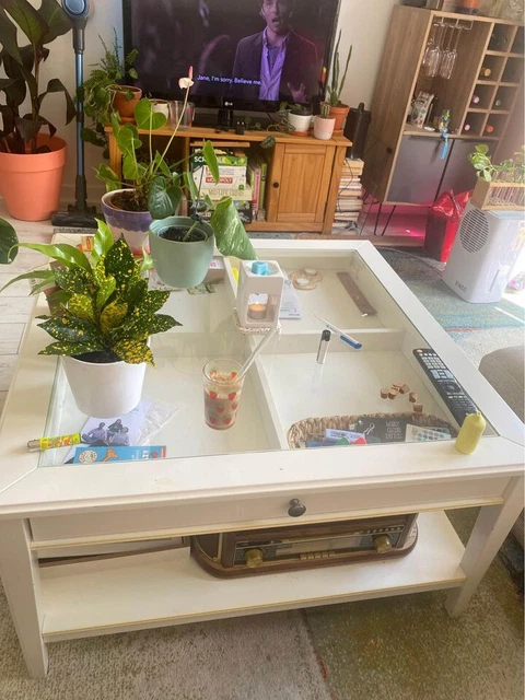 IKEA/ LIATORP COFFEE table, white/tempered glass 93cm x 93cm £60.00