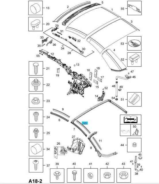 VAUXHALL ASTRA TWINTOP Convertible Retractable Hard Top Roof Retainer