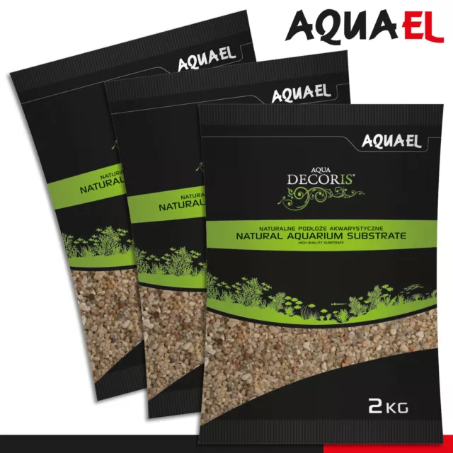 Aquael 3 x 2 KG Eau Decoris Sable de Quartz 1,6 - 4 MM Aquariumsubstrat Sol