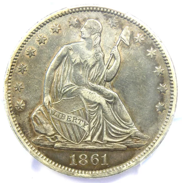 1861-O CSA Obverse Seated Liberty Half Dollar 50C Coin FS-401 - PCGS VF Details