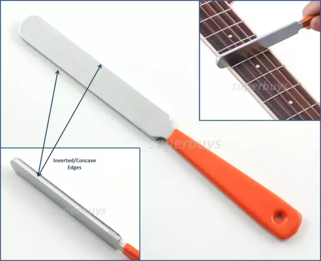 Guitar Double Dual Edge Fret Crowning Luthier File Filing Concave Cutter Tool