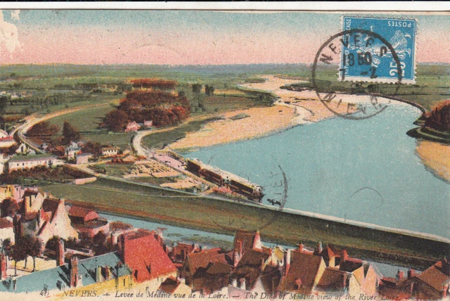 NEVERS 46 levée de médine vue de la loire timbrée 1923