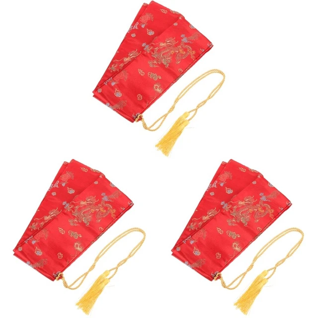 3x soie réutilisable katanas katanas pochette de rangement pour amis