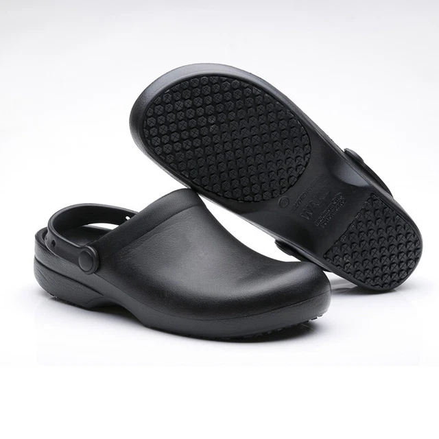 Sandales de cuisine imperméables à l'huile chaussures de chef chaudes pour hom