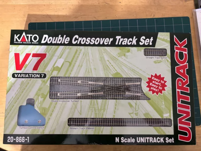Brand New KATO N scale V7 20-866-1 Double Crossover Track Set