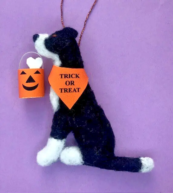 GREAT DANE  - HALLOWEEN TRICK or TREAT  - PART NEEDLE FELTED DOG