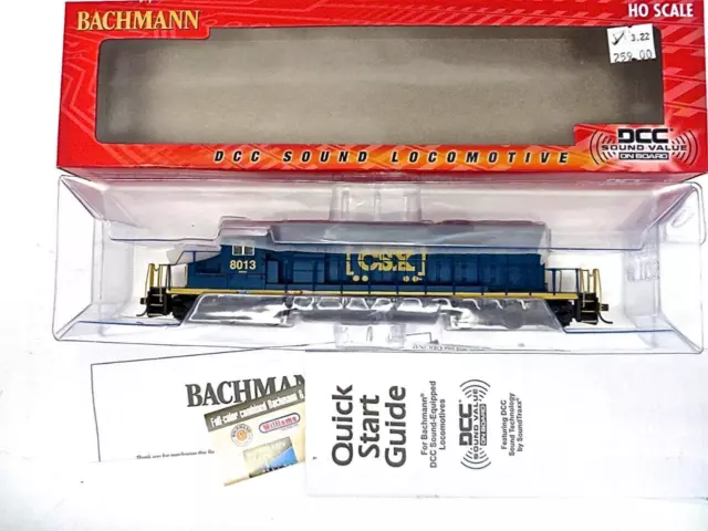 HO Bachmann 67202 CSX SD40-2 Diesel Cab 8013 with DCC & Sound BRAND NEW