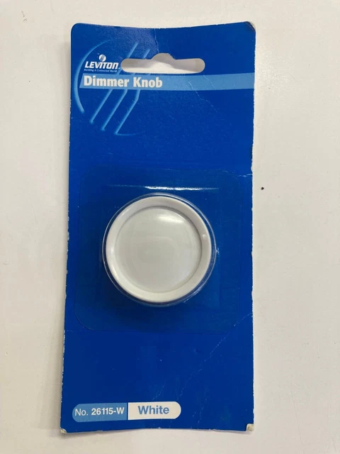 Leviton Rotary Dimmer Knob White No 26115-W NOS