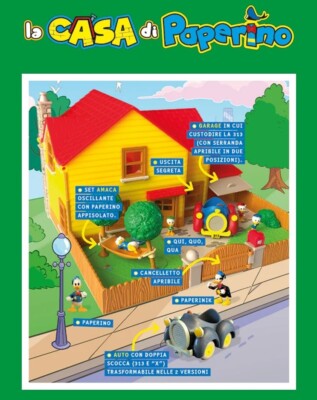 LA CASA DI PAPERINO SET COMPLETO DI SEI PEZZI NUOVI CON RELATIVI FUMETTI 