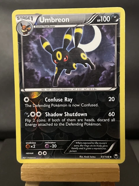 Pokemon Card Umbreon 61/108 Reverse Holo Dark Explorers Played