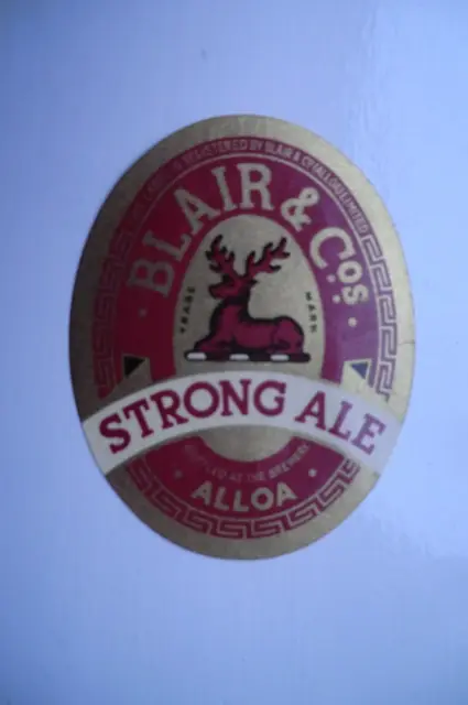 Mint Blair Alloa Strong Ale Brewery Beer Bottle Label