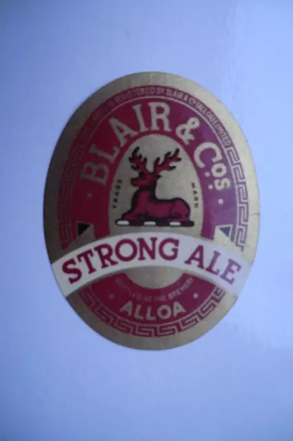 Mint Blair Alloa Strong Ale Brewery Beer Bottle Label