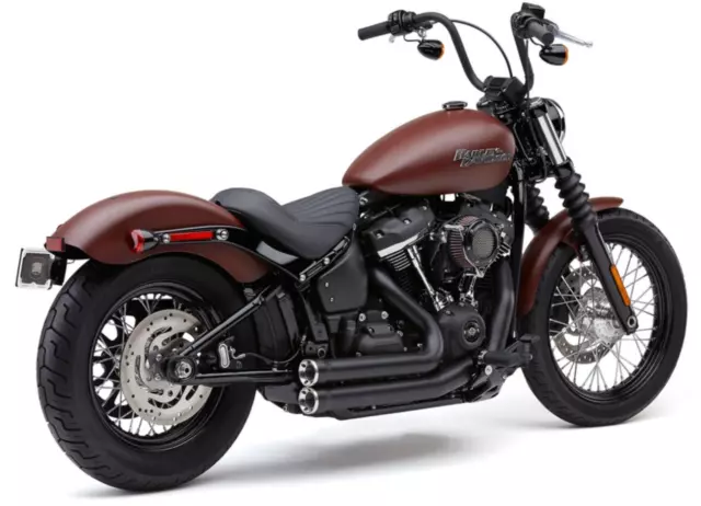 COBRA Speedster 2:2 Exhaust System Black for Harley-Davidson Softail MK8 6792B