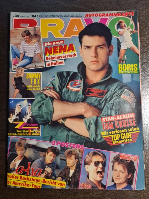 BRAVO 39/1986 Heft Komplett - Tom Cruise, Nena, Samantha Fox, Boris Becker- Top!