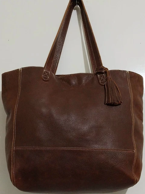 Fat face large best sale leather tote bag