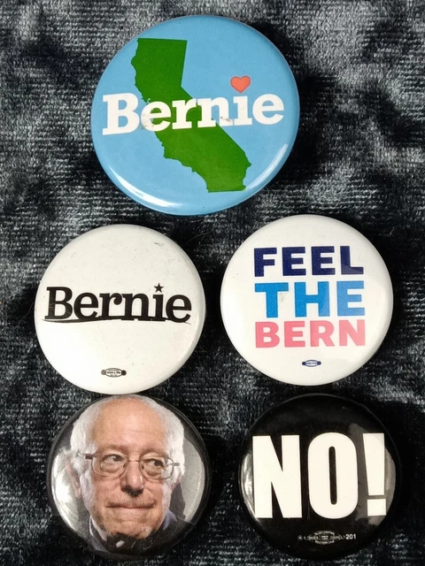 Bernie Sanders 2016 5 Small Political Buttons FREE SHIPPING