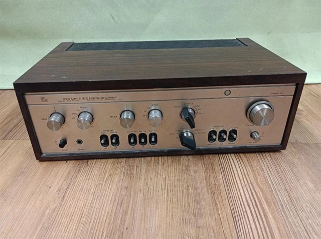 Ampli Intégré Luxman L-504 – Vintage, Son Stéréo, Finition Argent Et Bois