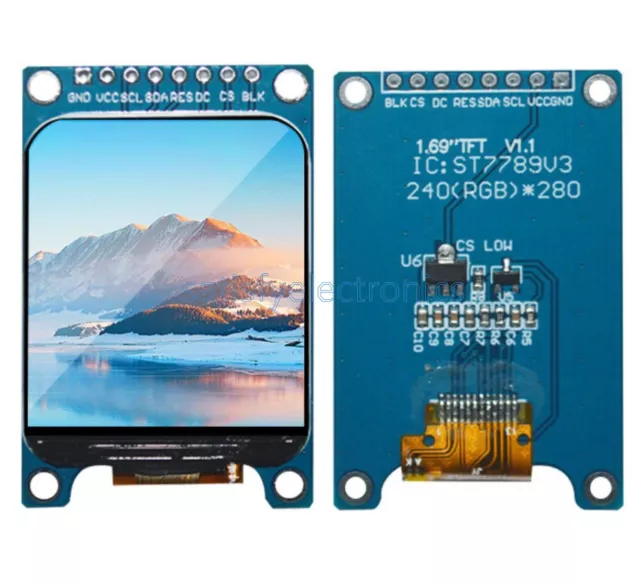 1.69 TFT LCD IPS Color Display Screen Module ST7789 SPI Interface 240*280