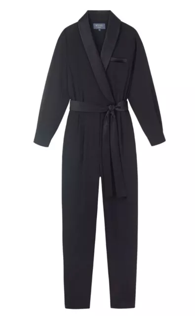 BNWT Womens Black Talia Tuxe Jumpsuit Size 12 By WYSE LONDON Size 2