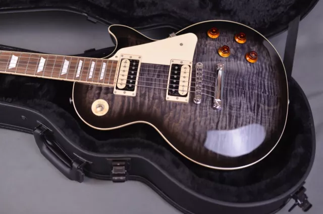 Gibson les paul traditional pro v mahogany top electric guitar satin ebony deals