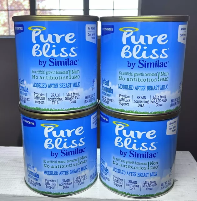 4 X Pure Bliss by Similac Infant Formula 24.7 Oz  0-12 Months- Exp 05/01/2024