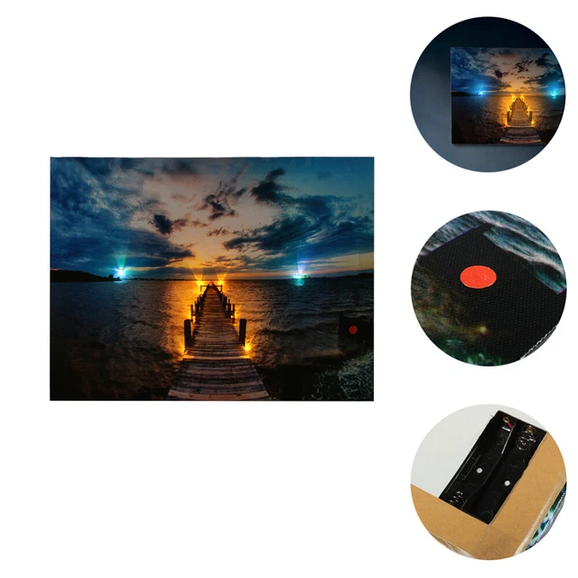 Pittura PVC al mare al tramonto arazzo sospeso immagini appendere