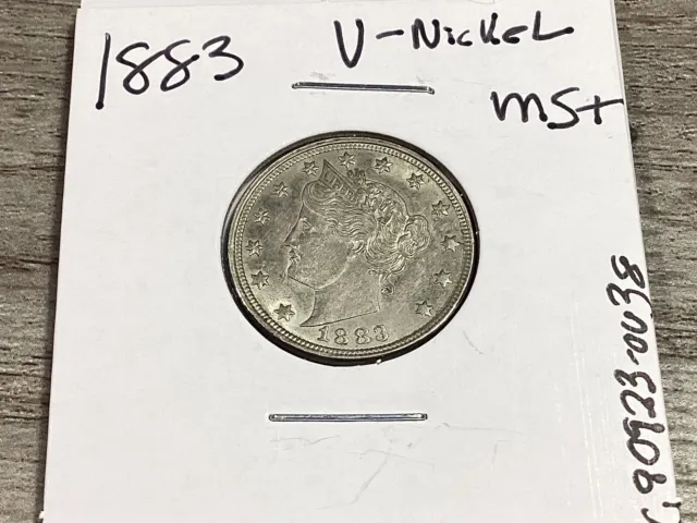 1883 Liberty Head V Nickel-No Cents-MS Details-First Year Minted-090923-0038